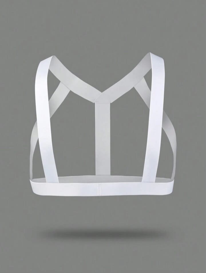 Men's Solid Color Hollow-Out Wide Strap Bodybands